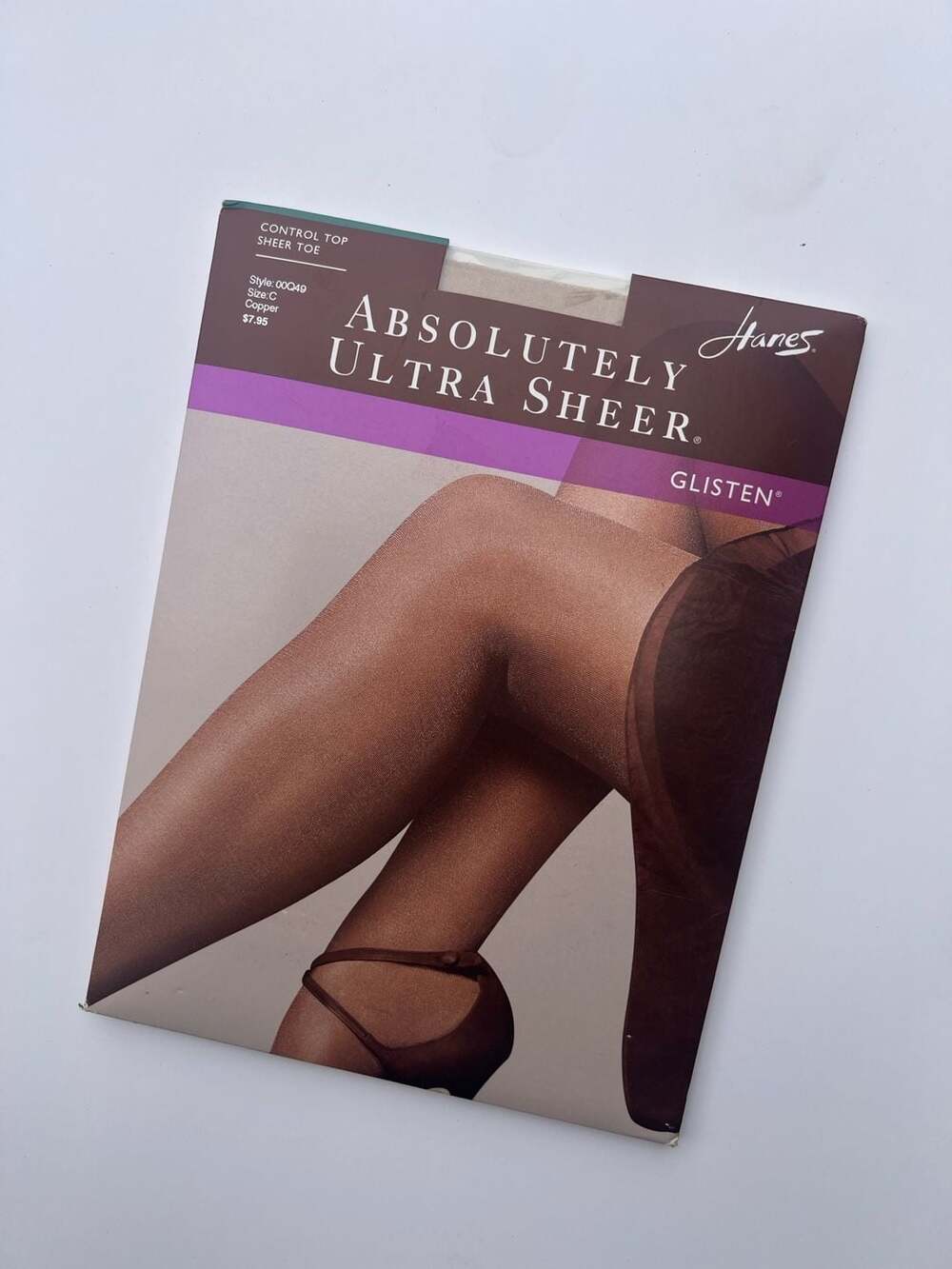 Hanes Absolutely Ultra Sheer Control Top Sheer Toe Pantyhose, Copper, Size C